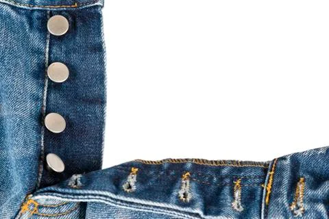 Fly of the jeans with button closure Stock Photos