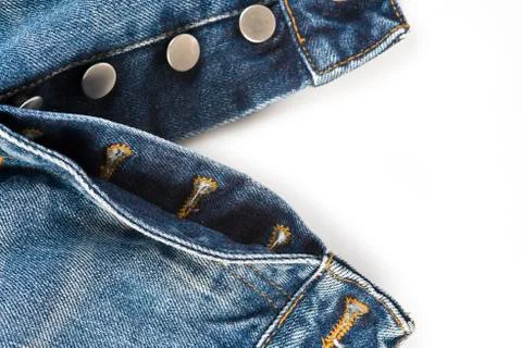 Fly of the jeans with button closure Stock Photos