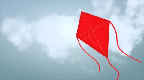 Fly a kite with alpha matte. Vídeos de archivo 25456171