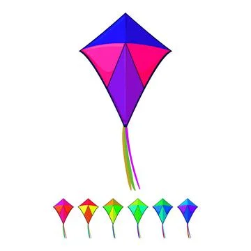 Fly kite sky cartoon vector graphic 스톡 일러스트