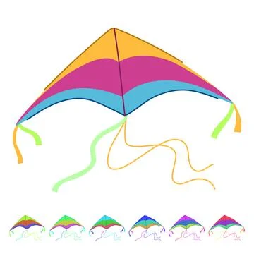 Fly kite vector cartoon graphic 스톡 일러스트
