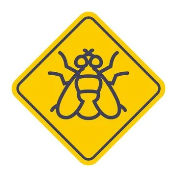Fly line icon, outline vector sign, linear pictogram Illustrazione stock