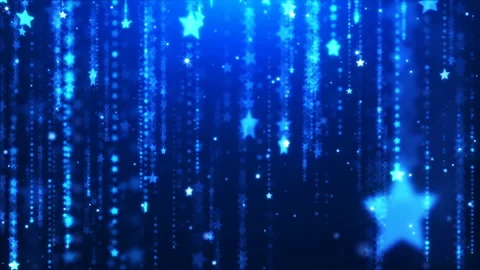 Fly into loopable stars falling background Video stock 93112839