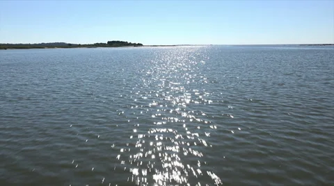 Fly low over water, jekyll island, ga, usa Stock Footage 45286736