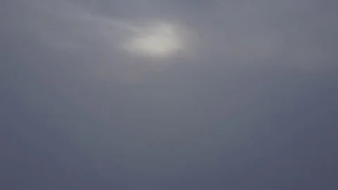 Fly in misty clouds during sunrise. Stock Footage 80013474