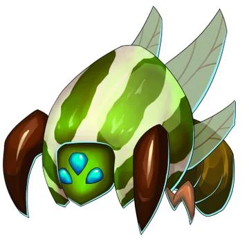 Fly Monster - Creature Design 스톡 일러스트
