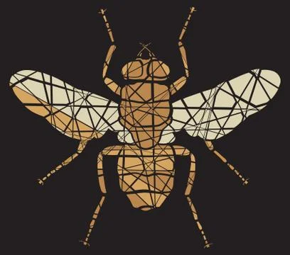 Fly mosaic Stock-Illustration
