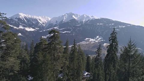 Fly Into Mountains Forest Alps Aerial 4k Stock Footage 77463563