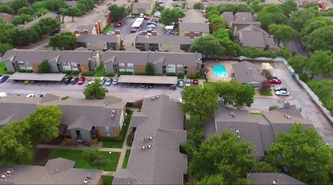 Fly Over Apartment Complex Stock Footage 65797441