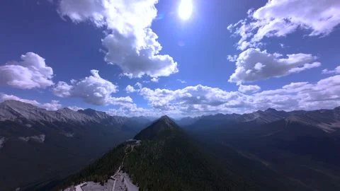 Fly over Banff Sulphur Mount Video stock 314465193