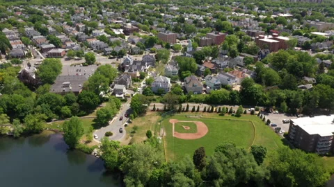 FLY OVER BASEBAL LFIELD Stock Footage 195881558