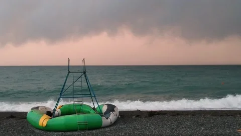 Fly over the beach with pan down for a close-up shot of the wave. Stock Footage 139162751
