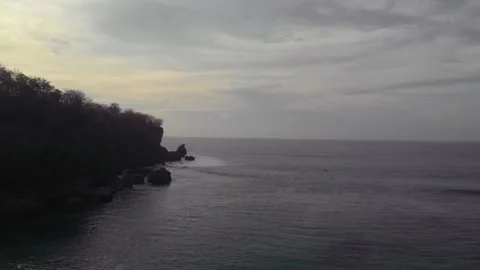 Fly over the beach with stunning ocean views Stock Footage 145805909