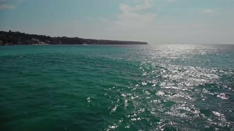 Fly over the beach with stunning ocean views Stock Footage 145805936