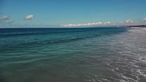 Fly over the beach with stunning ocean views Stock Footage 145806122