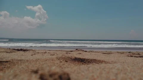 Fly over the beach with stunning ocean views Stock Footage 145806392