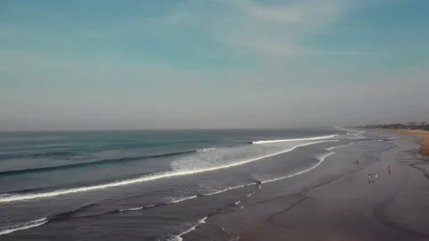 Fly over the beach with stunning ocean views Stock Footage 145806599