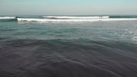 Fly over the beach with stunning ocean views Stock Footage 145806853