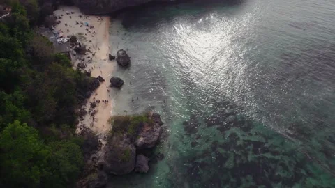 Fly over the beach with stunning ocean views Stock Footage 145807213