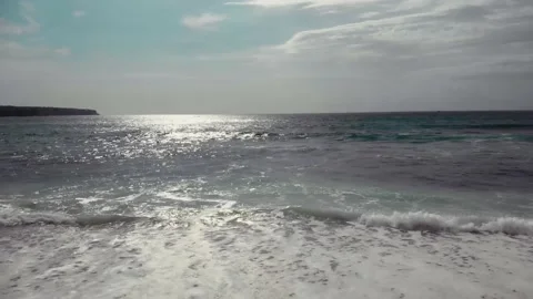 Fly over the beach with stunning ocean views Stock Footage 145807229