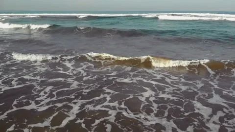 Fly over the beach with stunning ocean views Stock Footage 145807277