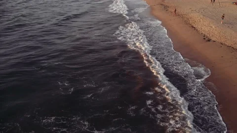 Fly over the beach with stunning ocean views Stock Footage 145807648