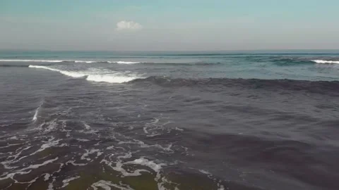 Fly over the beach with stunning ocean views Stock Footage 145807714