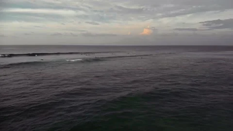 Fly over the beach with stunning ocean views Stock Footage 145807763