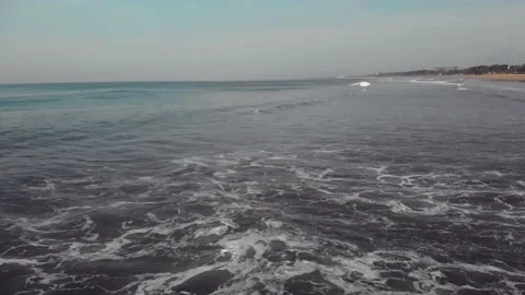 Fly over the beach with stunning ocean views Stock Footage 145808057