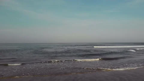 Fly over the beach with stunning ocean views Stock Footage 145808138