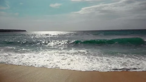 Fly over the beach with stunning ocean views Stock Footage 145808206