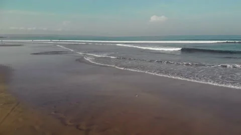 Fly over the beach with stunning ocean views Stock Footage 145808237