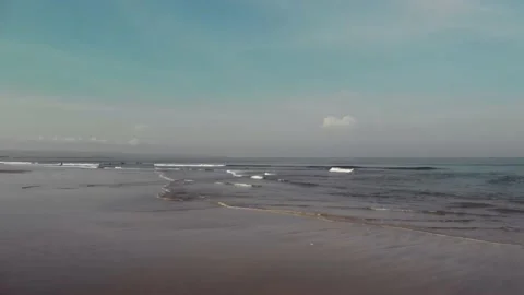 Fly over the beach with stunning ocean views Stock Footage 145808284