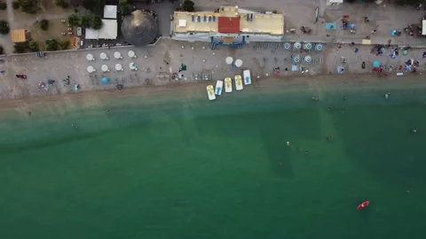 Fly over the Beach Top Shot 库存影片 232609897