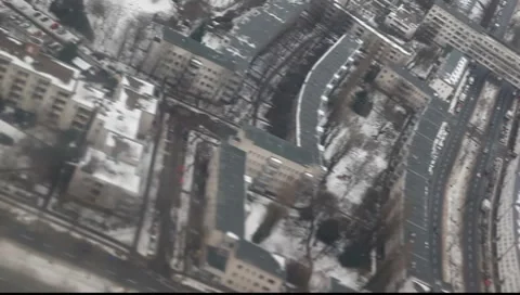 Fly over the buildings in Berlin with plane Stock-Footage 7908497