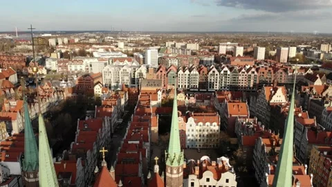 Fly over city Stock Footage 145372603