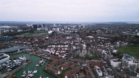 Fly over city Slow Stock Footage 234926838