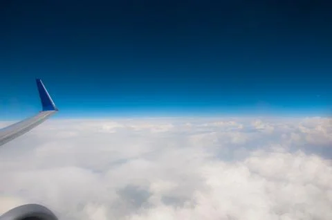 Fly over the clouds Stock Photos