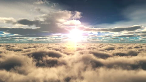 Fly over clouds sunset Vidéo 51643911