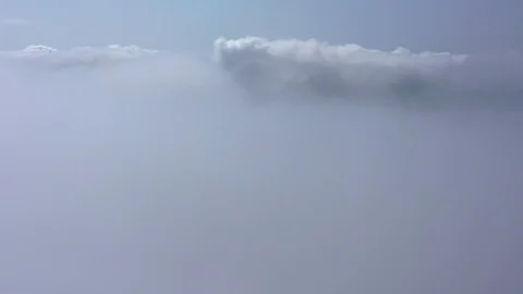 Fly over cloudscape in overcast daytime, Ma On Shan, Hong Kong Stock-Footage 126135420