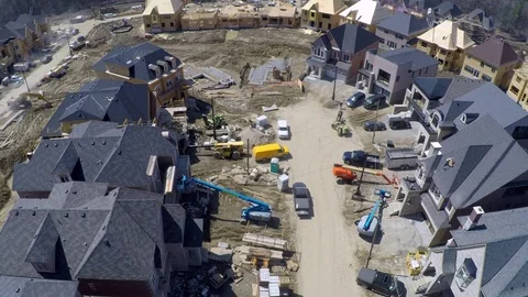 Fly over construction site2 Stock Footage 69748336