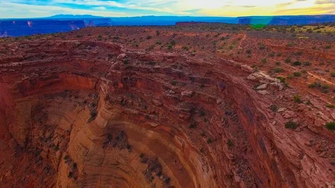 Fly over of Dead Horse Point State Park in Utah 4K 29.97fps Stock Footage