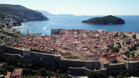 Fly over Dubrovnik Stock Footage 79394753