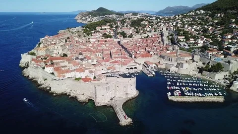 Fly over Dubrovnik Stock Footage 79394854