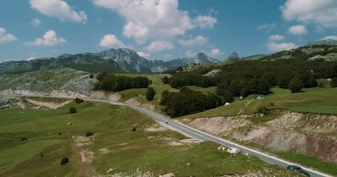 Fly over Durmitor Video stock 99609519