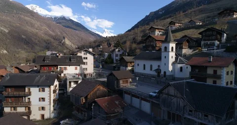 Fly up over Euseigne - Aerial 4K Stock Footage 106231289