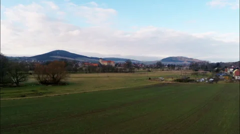 Fly over the field Stock Footage 35343072