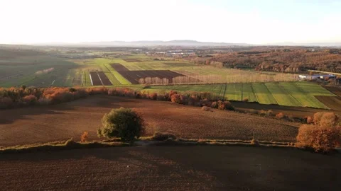 Fly over a field in Tuscany Stock Footage 145053916
