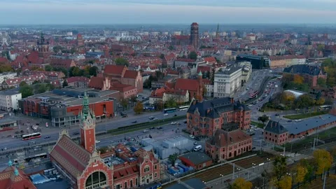 Fly over gdansk Stock Footage 163755534