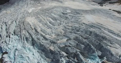 Fly over the glacier Stock Footage 66375121